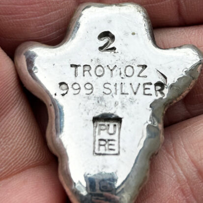 Silver Cowboy Skull – 2 Troy oz 3