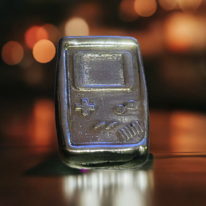 1oz Solid Silver Nintendo Bar, 999fs Handmade Collectible, Perfect Gift for Gamers, Unique Memorabilia. - Image 4