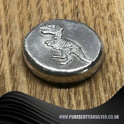1 Troy Oz Silver Round, T-Rex Embossed Collectible Coin, 999 Fine Silver, Perfect Dinosaur Enthusiast Gift 2