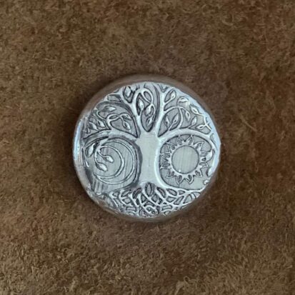 1oz Solid Silver Round - Tree of Life Sun & Moon Embossed Collectible, Spiritual Meditation Token, Unique Gift for Silver Enthusiasts